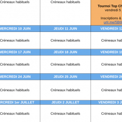 Calendrier de l'ASBAD 87